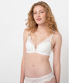 GEMO Soutien-gorge corbeille en dentelle avec armatures Blanc