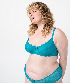 GEMO Soutien-gorge emboitant à armatures en dentelle grande taille Bleu