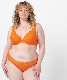 soutien-gorge femme grande taille en dentelle et microfibre orangeI465301_3