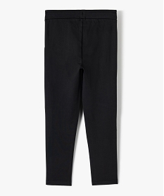 pantalon de sport garcon coupe ajustee en maille interieur polaire noir pantalonsI467501_3