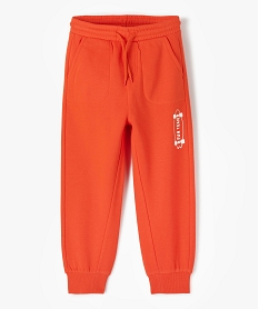 pantalon de jogging garcon en molleton chaud orange pantalonsI467701_2