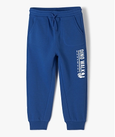 GEMO Pantalon de jogging garçon en molleton chaud Bleu
