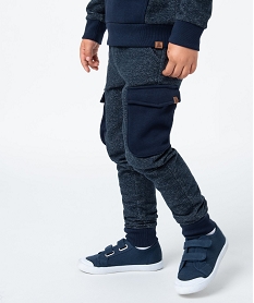 jogging garcon coupe cargo en molleton chine - lulucastagnette bleu pantalonsI468401_1