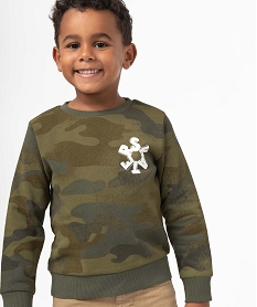 GEMO Sweat garçon en molleton doux à motif Multicolore