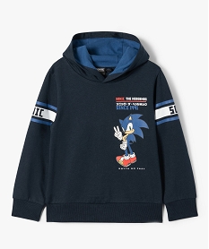 GEMO Sweat garçon à capuche avec motif - Sonic le hérisson bleu standard