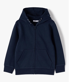 GEMO Sweat zippé avec capuche garçon navy