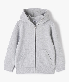 GEMO Sweat zippé avec capuche garçon Gris