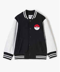 GEMO Sweat garçon boutonné bicolore - Pokemon noir standard