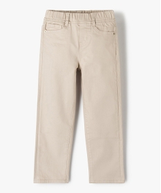 pantalon garcon 5 poches avec taille elastiquee beigeI472701_2