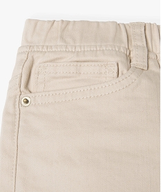 pantalon garcon 5 poches avec taille elastiquee beigeI472701_3