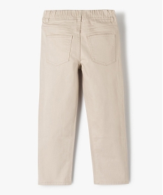 pantalon garcon 5 poches avec taille elastiquee beigeI472701_4