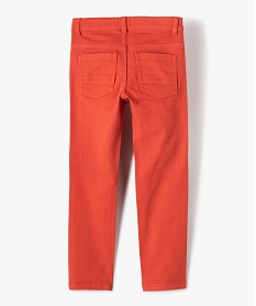 pantalon garcon uni coupe slim extensible orangeI473601_3
