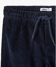 pantalon garcon en velours cotele a taille elastiquee bleuI474001_2