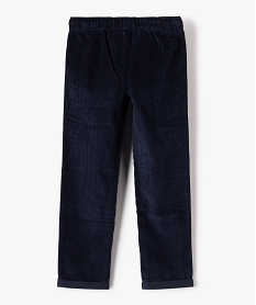 pantalon garcon en velours cotele a taille elastiquee bleuI474001_3