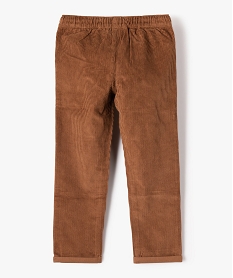 pantalon garcon en velours cotele a taille elastiquee brunI474101_3