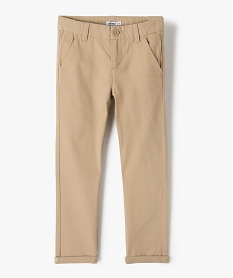 GEMO Pantalon chino en coton garçon dore