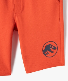 bermuda garcon en maille jersey motif dinosaures - jurassic world orangeI477601_3