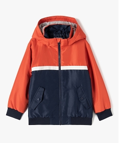 blouson garcon deperlant a capuche rouge blousons et vestesI478001_1