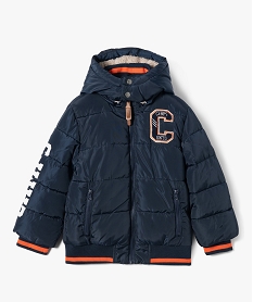 blouson garcon matelasse avec capuche amovible - camps united bleu blousons et vestesI478401_1