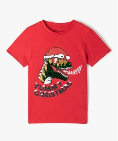 GEMO Tee-shirt garçon spécial Noël avec sequins réversibles rouge standard