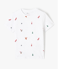 GEMO Tee-shirt de Noël garçon à manches courtes kaki fonce