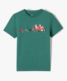 GEMO Tee-shirt de Noël garçon à manches courtes vert standard