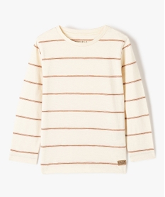 GEMO Tee-shirt garçon rayé à manches longues - LuluCastagnette Beige