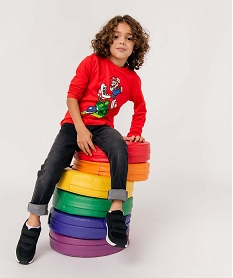 GEMO Tee-shirt garçon avec large motif coloré - Super Mario Rouge
