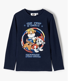GEMO Tee-shirt garçon à manches longues imprimé - La PatPatrouille Bleu