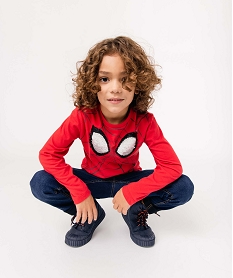GEMO Tee-shirt garçon avec motif en sequins réversibles - Spiderman Rouge