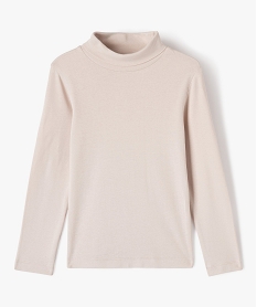 GEMO Tee-shirt à manches longues et col roulé garçon blanc chine