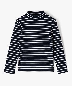GEMO Tee-shirt rayé à manches longues et col roulé garçon Imprimé