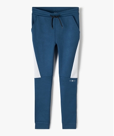 pantalon de sport garcon en maille extensible a taille elastiquee bleuI490401_1