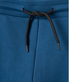 pantalon de sport garcon en maille extensible a taille elastiquee bleuI490401_2