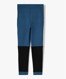 pantalon de sport garcon en maille extensible a taille elastiquee bleuI490401_3