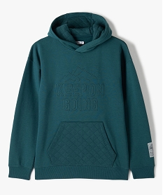 TEE-SHIRT BLANC/NOIR SWEAT VERT