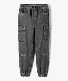jegging avec poches a rabat sur les cuisses garcon gris jeansI494501_1