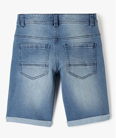 bermuda en jean coupe regular a revers garcon bleuI494801_4