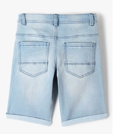 bermuda en jean coupe regular a revers garcon bleuI494901_3