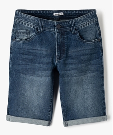 bermuda en jean coupe regular a revers garcon grisI495001_1