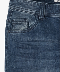 bermuda en jean coupe regular a revers garcon grisI495001_2