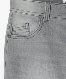 bermuda en jean coupe regular a revers garcon grisI495101_2