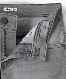 bermuda en jean coupe regular a revers garcon grisI495101_3