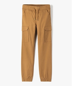 GEMO Pantalon en toile coupe jogger slim garçon marron standard