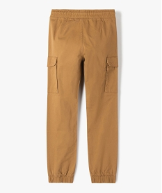 pantalon en toile coupe jogger garcon brun pantalonsI495401_3