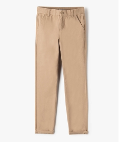 GEMO Pantalon chino en coton à revers garçon dore