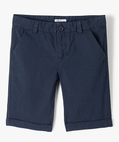 GEMO Bermuda coupe chino regular en toile de coton garçon noir chine