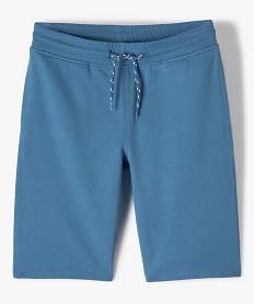 GEMO Bermuda en maille à taille élastiquée garçon bleu standard
