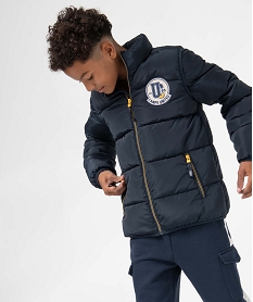 GEMO Blouson garçon matelassé avec manches amovibles- Camps United noir chine