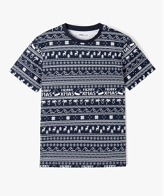 GEMO Tee-shirt garçon à manches courtes spécial Noël kaki fonce